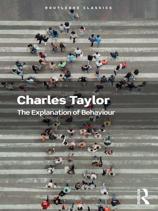 Title details for The Explanation of Behaviour by Charles Taylor - Available